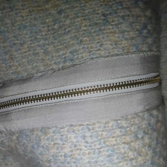 Pendleton Wool Mohair Blend Sweater L Blue Speckled Knit Long Sleeve Soft War - Picture 7 of 8